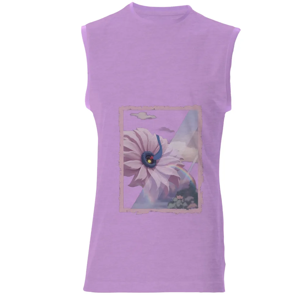 TShirt Design: Lumina Bloom - Magical Flower of Hope|over the rainbow tee