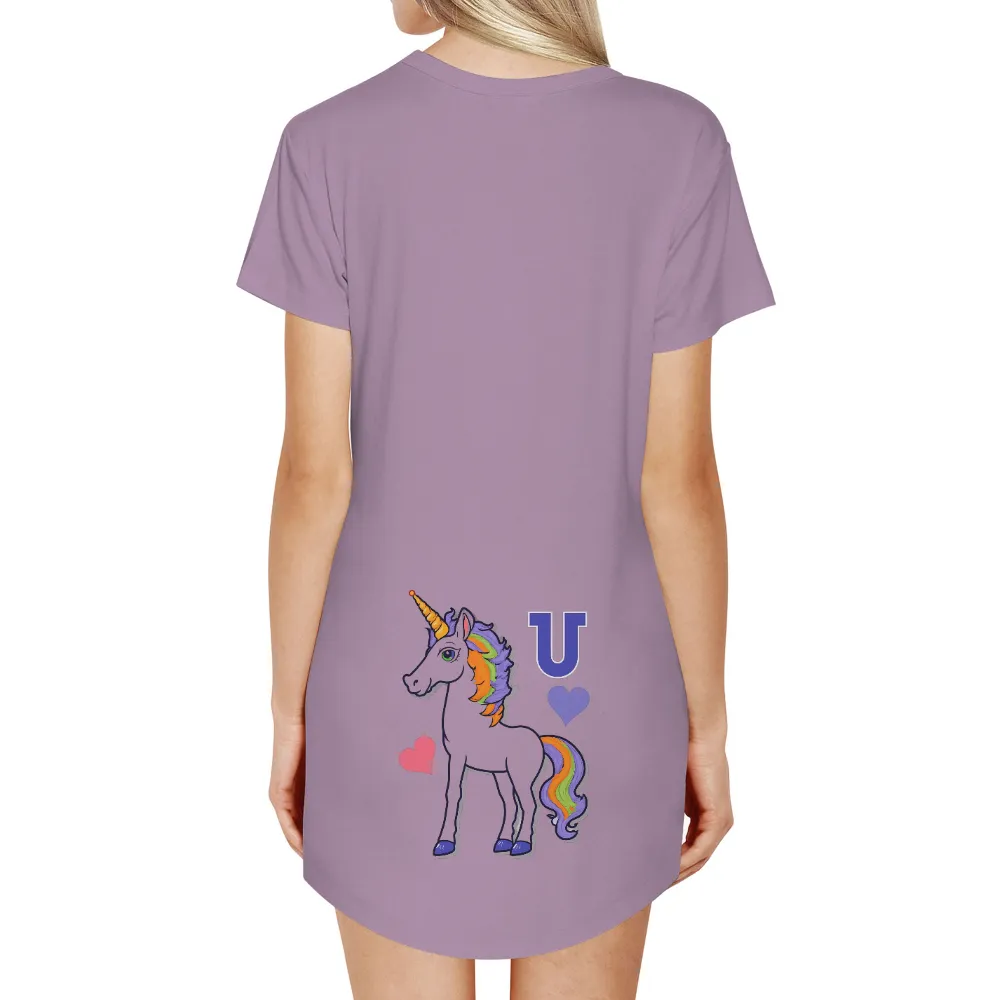 T-Shirts Design: Ulysses the Unicorn - Magical Guardian of Dreams|rainbow pocket t shirt