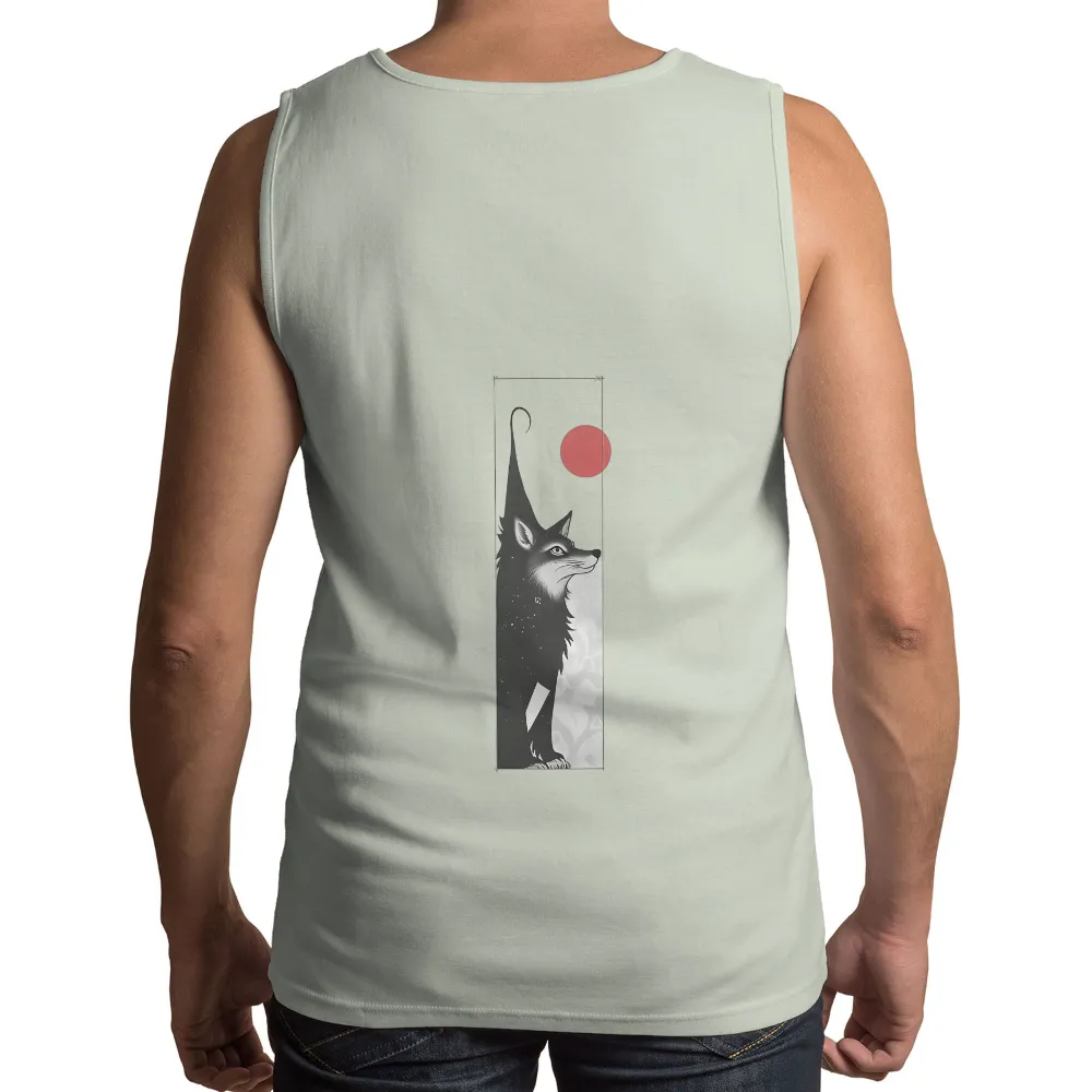 Custom Tee Shirts: Mystical Fox - Minimalist Art|club giv mythology summer shirt