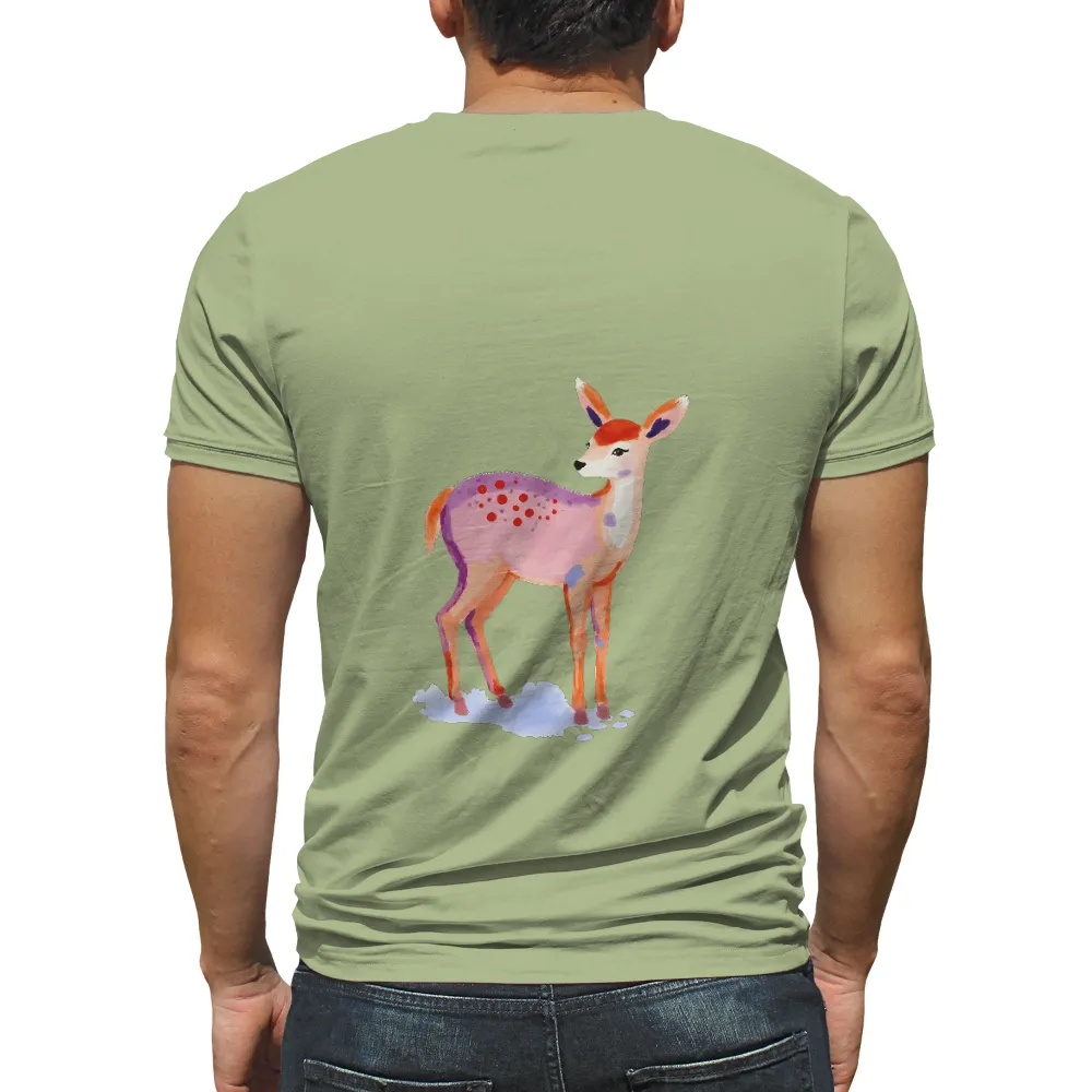 Custom T-Shirt Printing: Enchanting Deer Design - Magical, Whimsical, Winter Wonderland|winter is coming men's t shirt