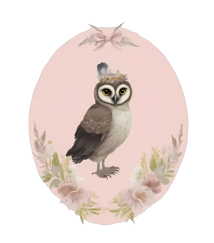 Customized Tee Shirts: Whimsical Owl in Nature