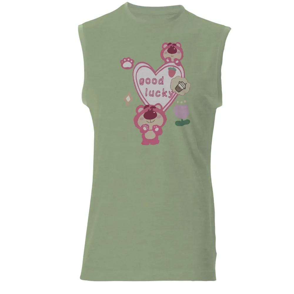 T-Shirts Design: Pink Bears Spread Good Luck and Joy|roblox heart t shirt