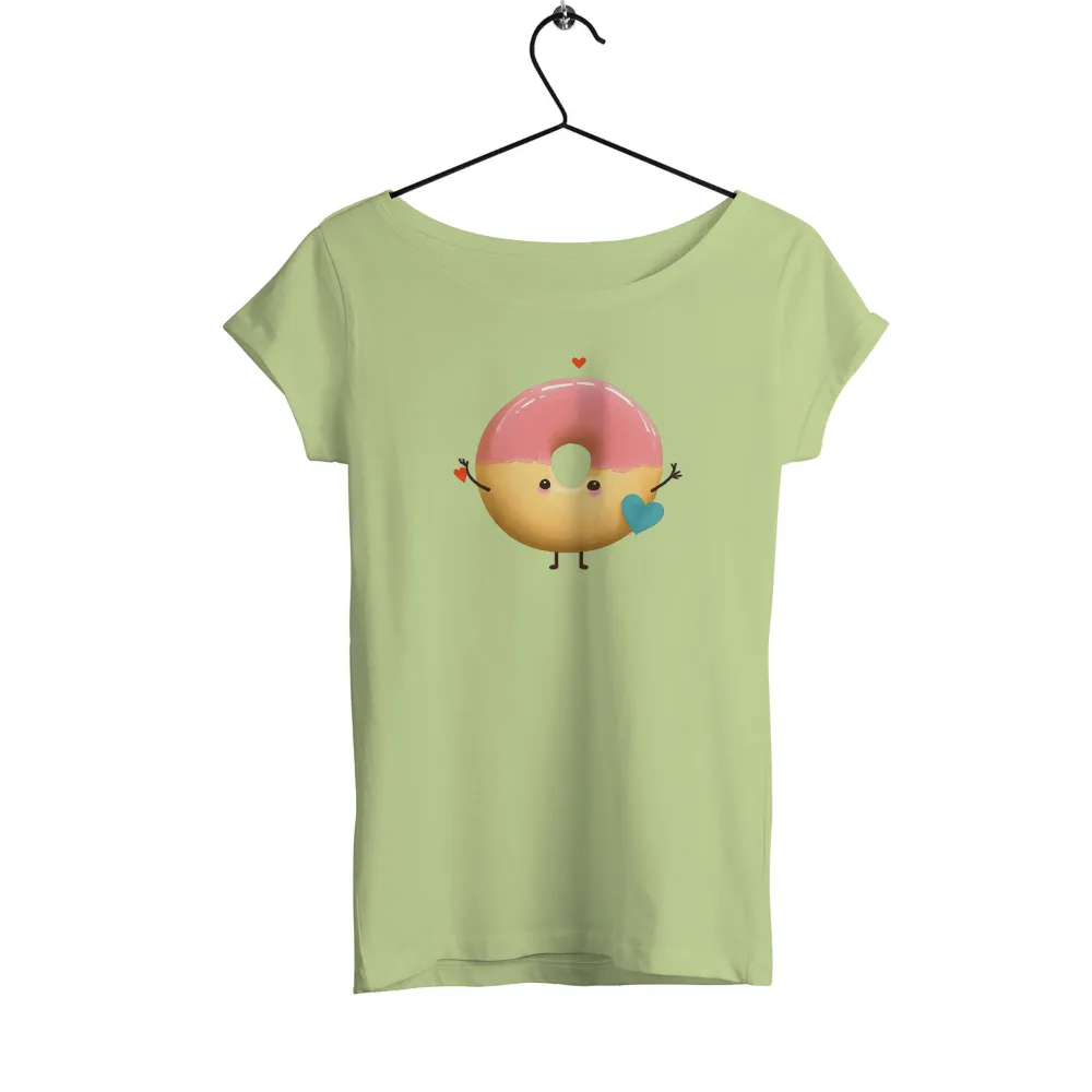 Graphic Tees: Whimsical Donut Love - Cheerful and Positive Design|cute valentines day shirts women