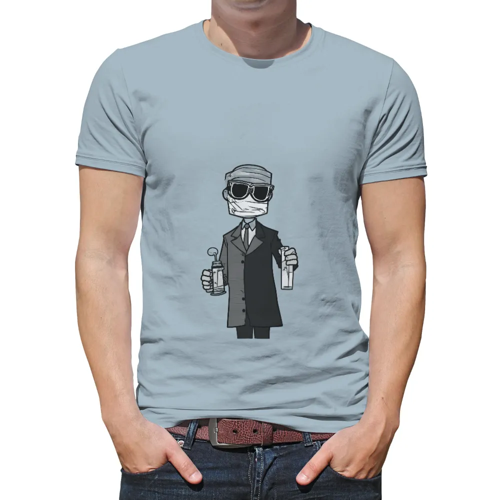 Customized Tee Shirts: Iconic Characters with a Twist| Character holding a lighter