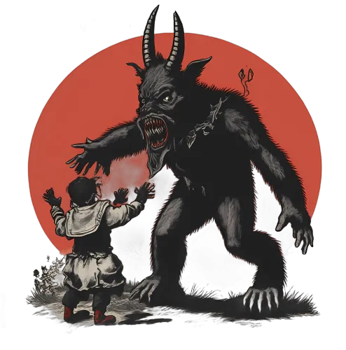 Custom Designs Featuring Horror Folklore: Krampus Night