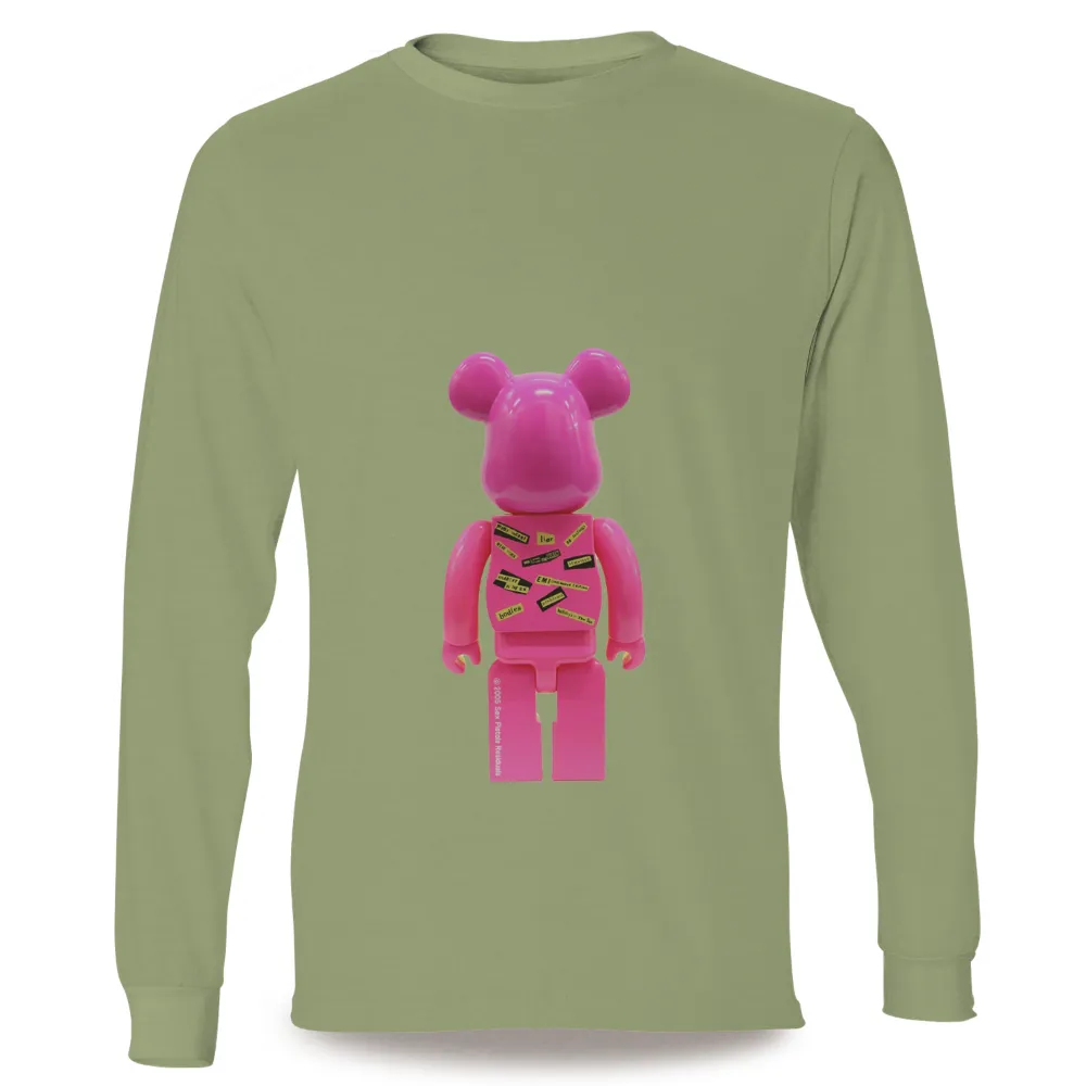 T-Shirts Design: Pink Bear Pop Culture Rebellion|80's music tshirts