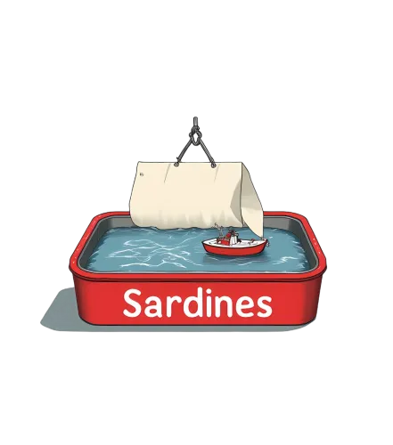 T-Shirt Printing: Fisherman's Dream in a Can of Sardines