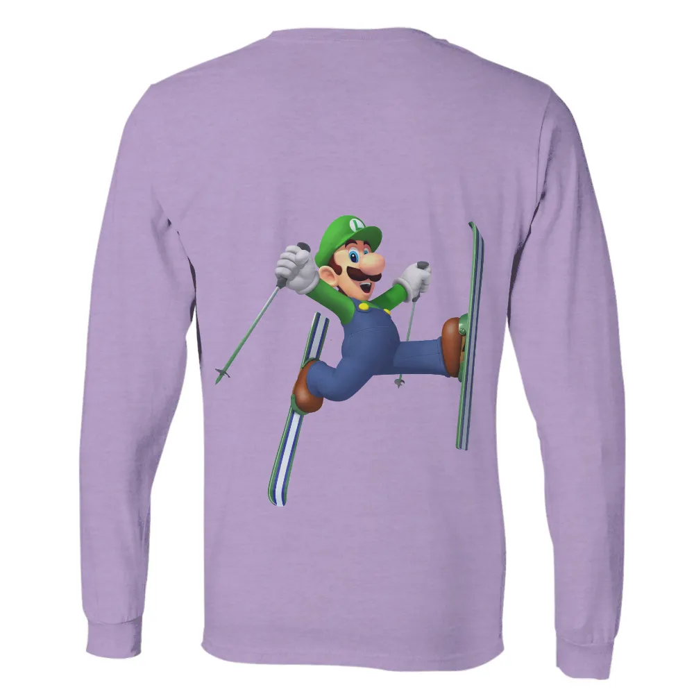 T-Shirt Printing: Skiing Adventure with Classic Video Game Character|winter is coming t shirt women's