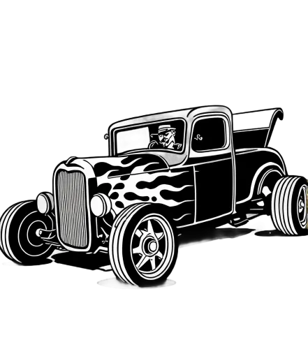 TShirt Printing: Vintage Hot Rod Flame Design