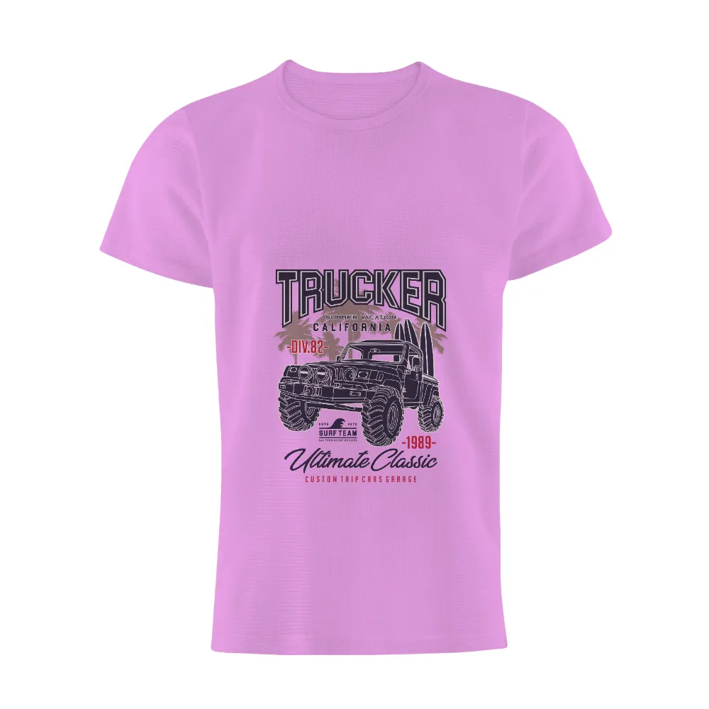 Trucker Summer Vacation California T-Shirts Design: Ultimate Classic Adventure|funny road trip t shirts