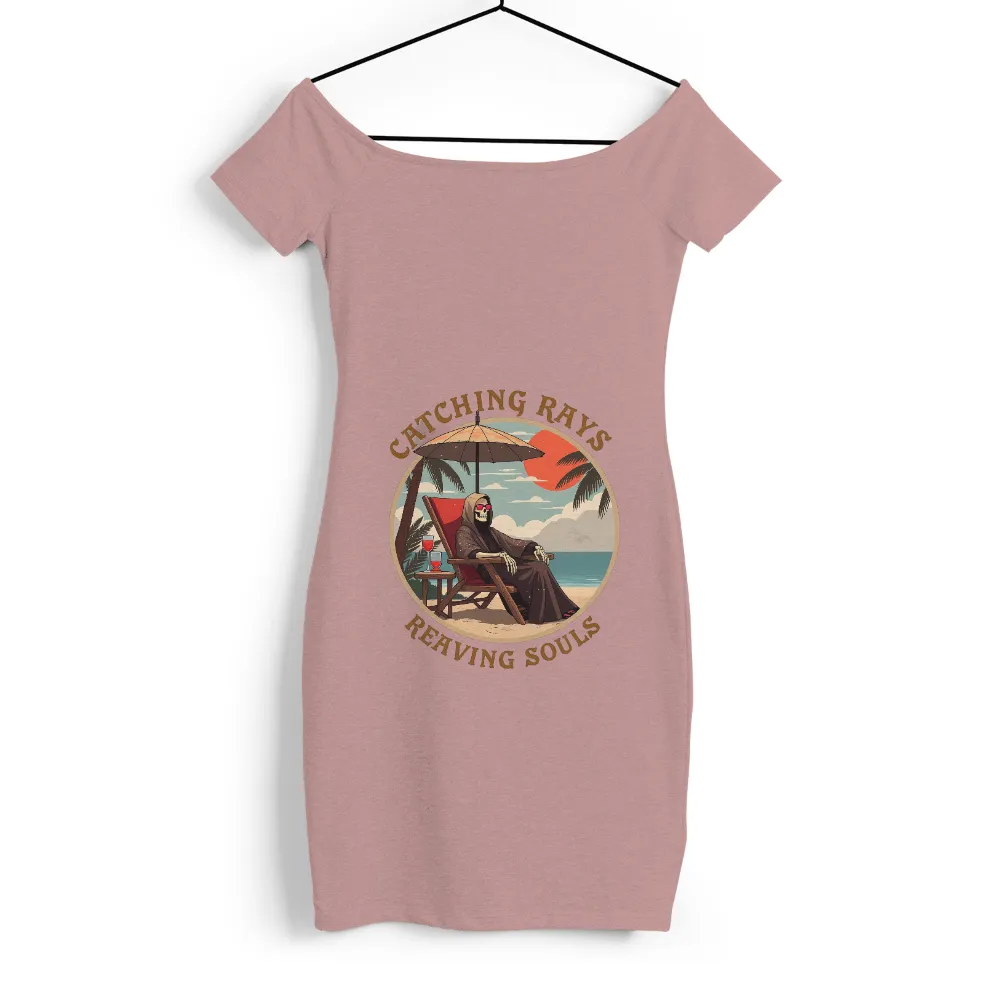 T-Shirts Design: Grim Reaper Catching Rays, Reaping Souls|t and a vintage