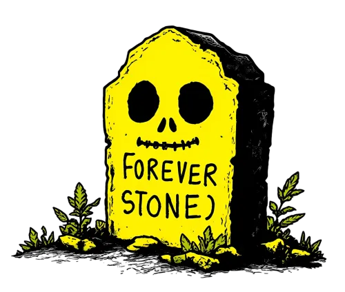 Forever Stone: A Playful Take on Life and Death TShirt Printing