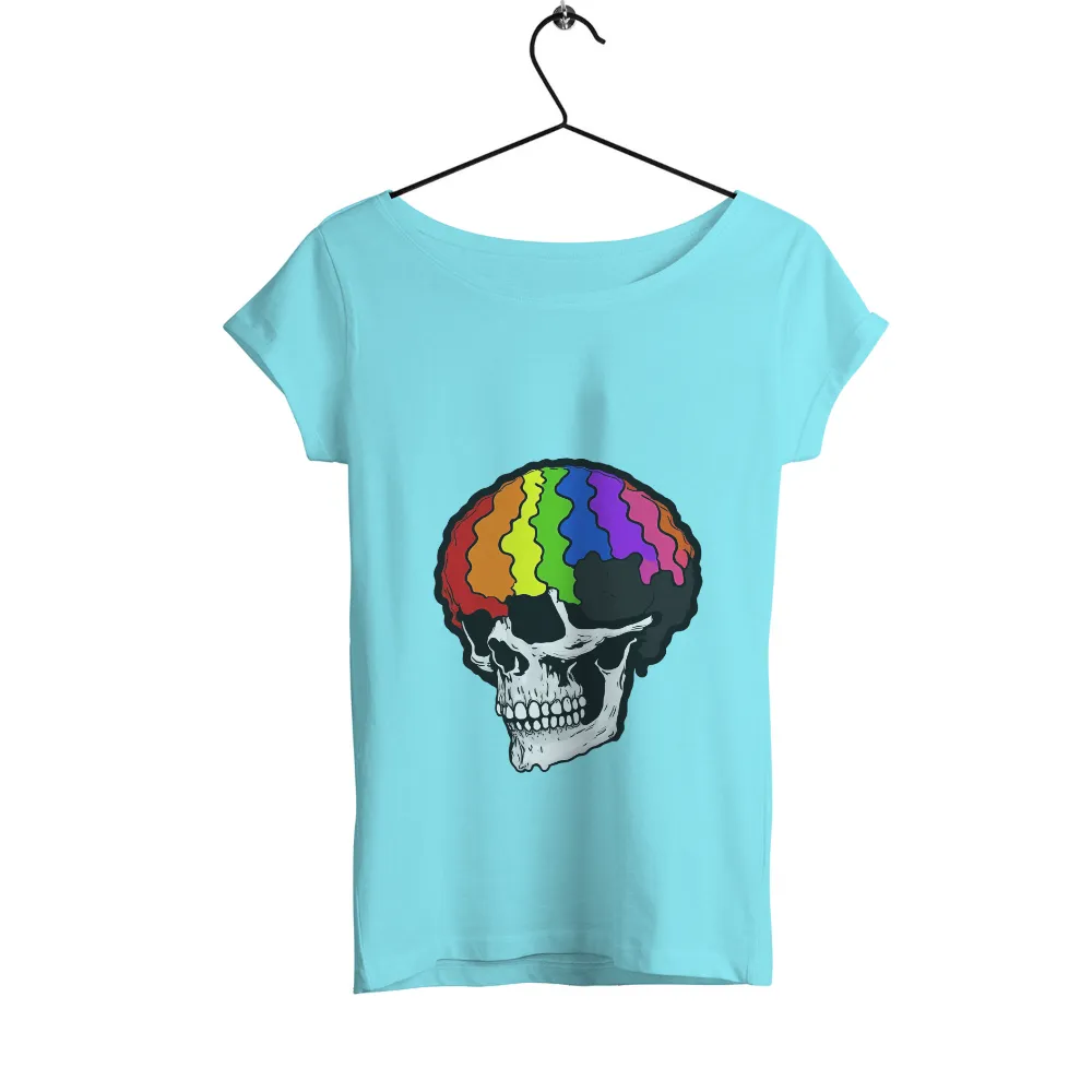 Customized Tee Shirts: Celebrate Life with a Rainbow Skull Design|rainbow colored tie dye t shirt