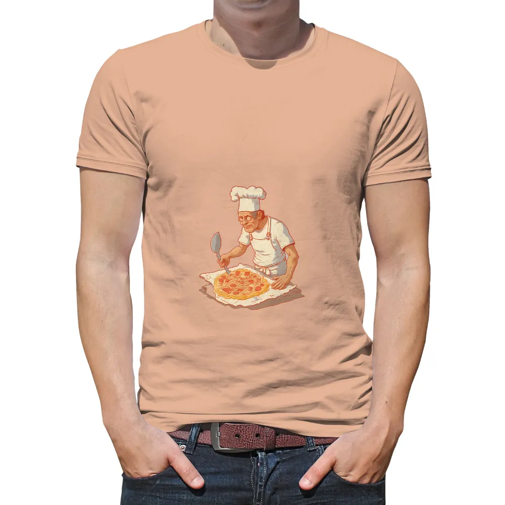 TShirt Design: Chef Mario's Passion for Pizza| dedicated chef