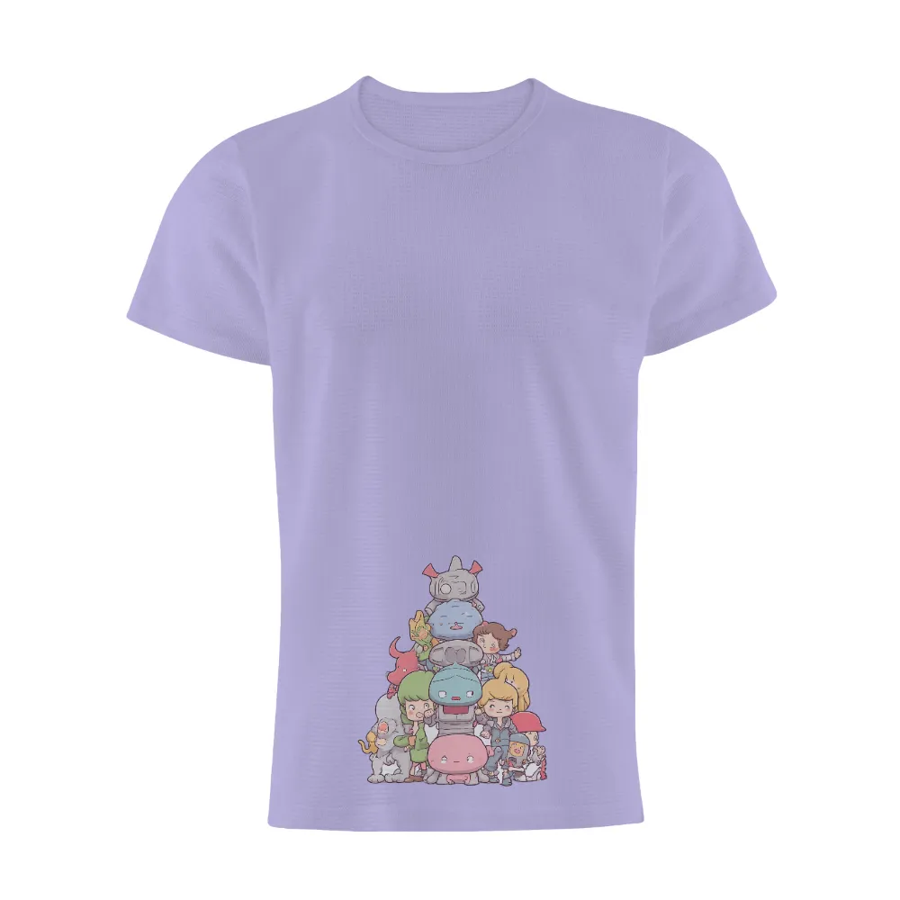 Customized Tee Shirts: Anime Characters United in Friendship|adventure time star wars shirt