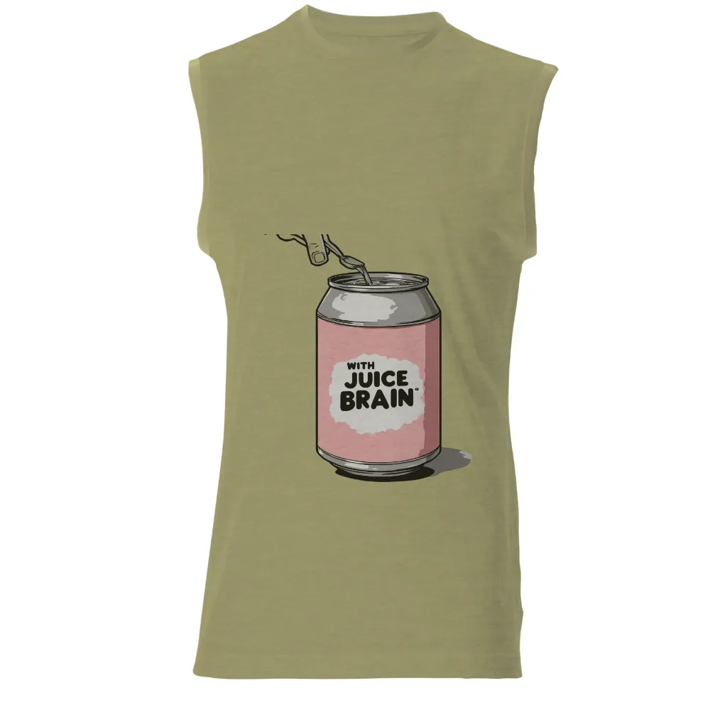 Shirts Graphic Tees: WITH JUICE BRAIN - Fun and Whimsical Design|pink mardi gras shirt