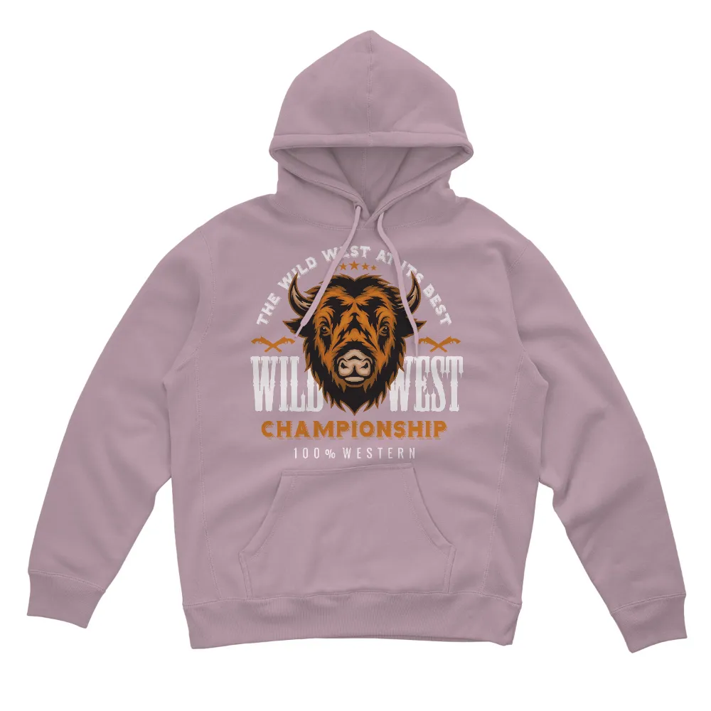 Shirts Graphic Tees: Thunder the Bison - Wild West Championship|womens summer western shirts