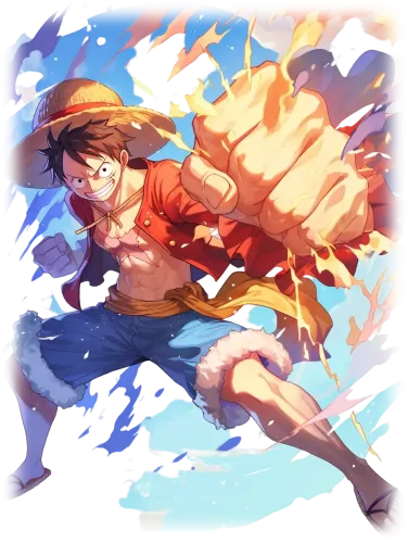 Luffy in Battle - one piece shirt name