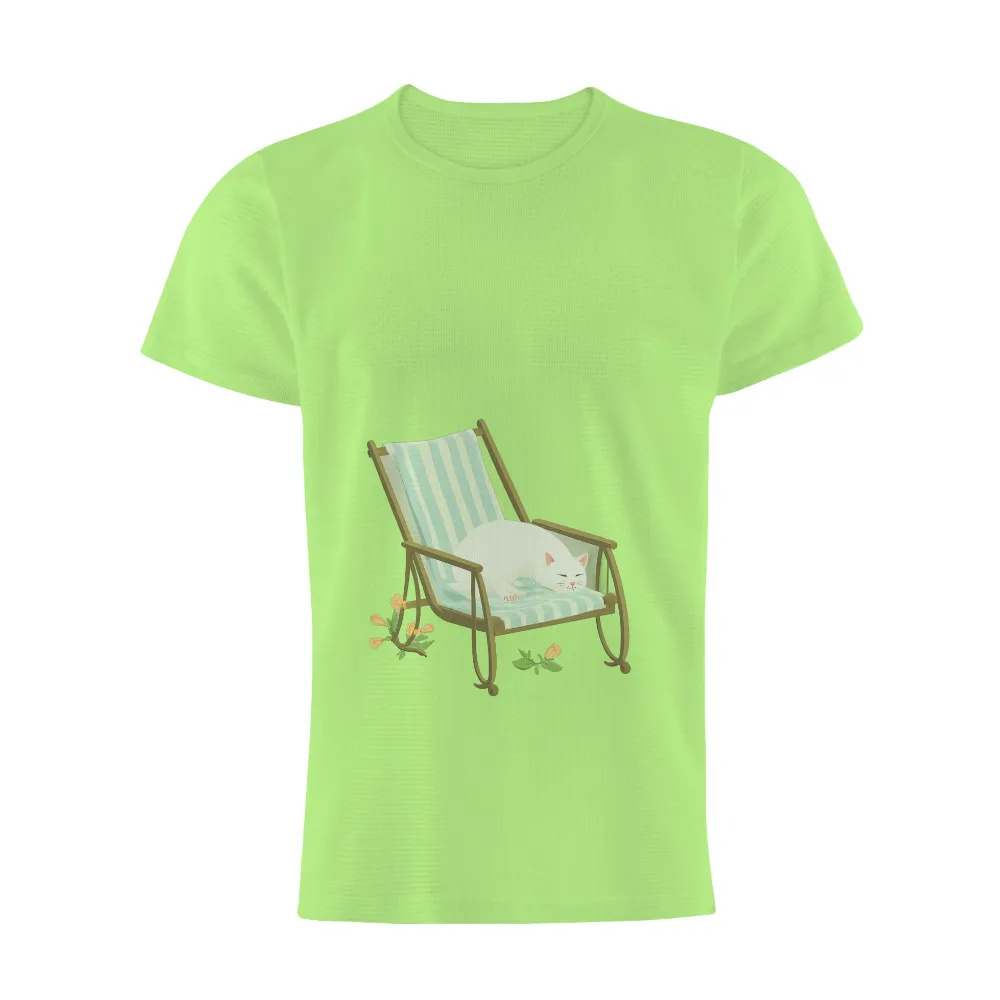 Tee Shirts Printed: Vintage Rocking Chair Cat - Relaxation and Tranquility|biggie smalls vintage