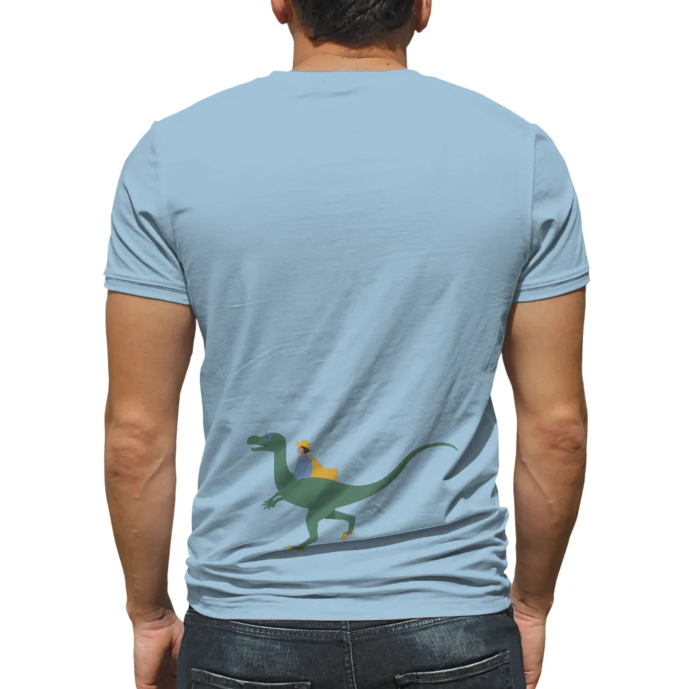 Custom T-Shirt Printing: Adventure with Dinosaur Friend|pink fantasy football shirt