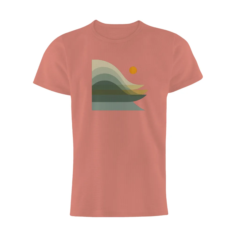 Tee Shirt Printing: Sunset Waves - Artistic Design Inspired by Nature's Beauty|frank ocean custom knit