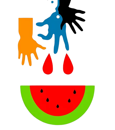 Custom Summer Joy Design: Watermelon and Hands Art