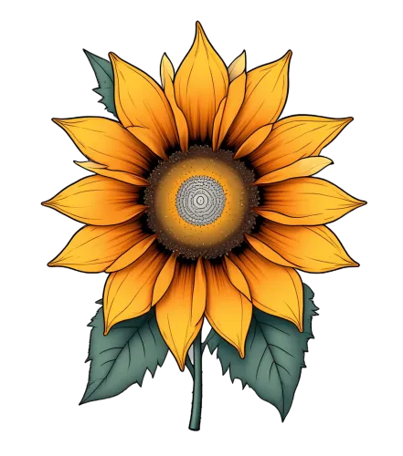 Custom T-Shirt Printing: Sunflower of Hope - Artistic Designs