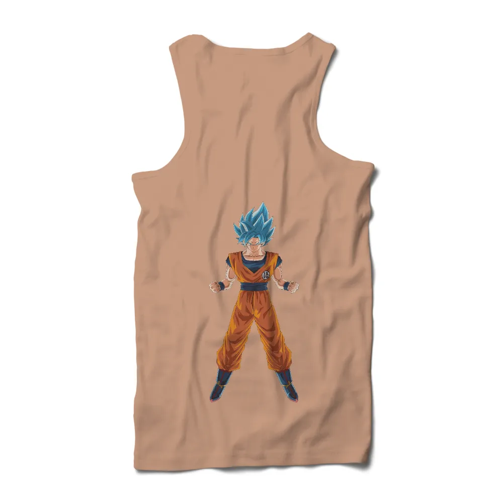 T-Shirts Pattern: Iconic Hero with Blue Hair and Orange Gi|gully rowdy hero shirts