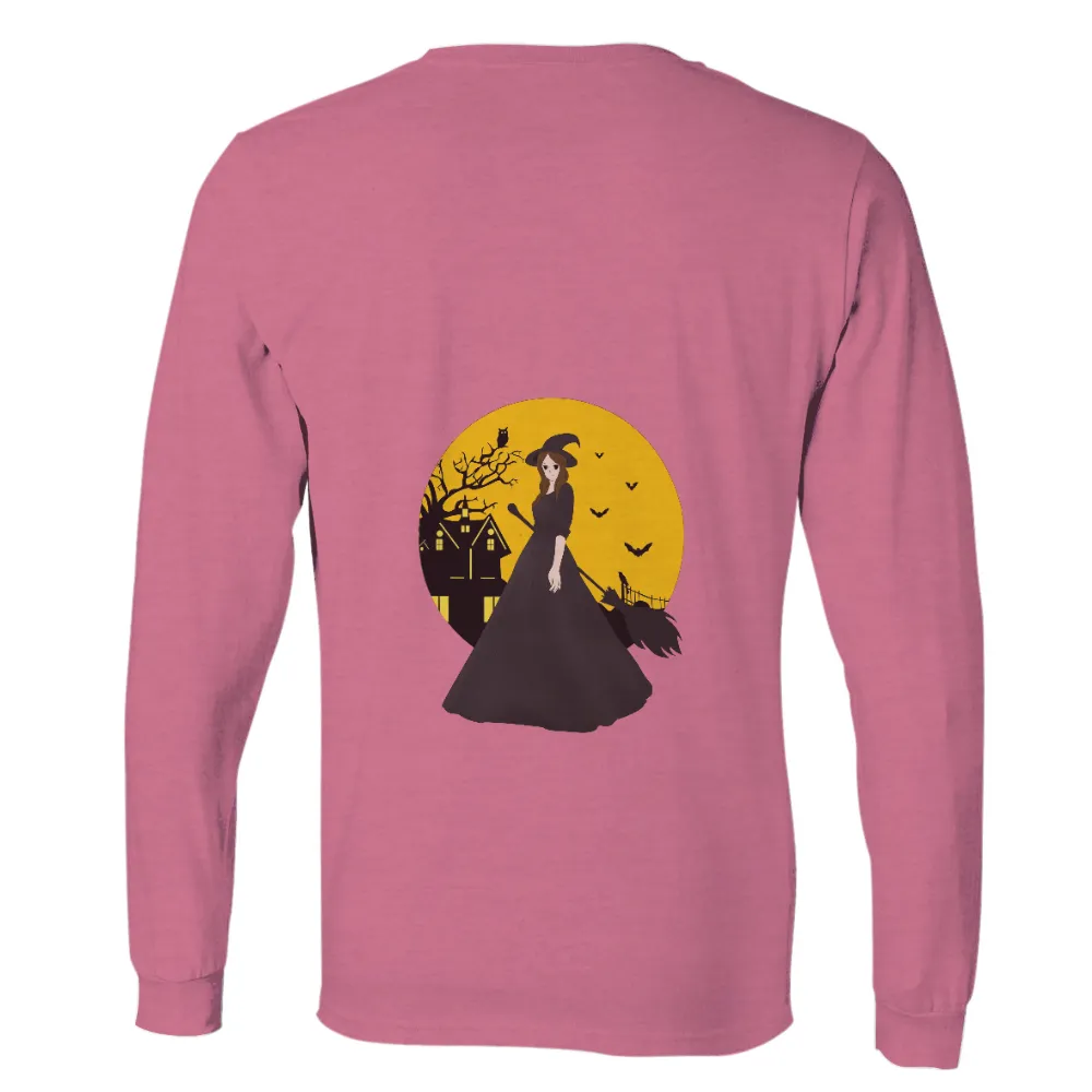 Tee Shirt Printing: Enchanting Witch in the Moonlight|halloween shirt 2022