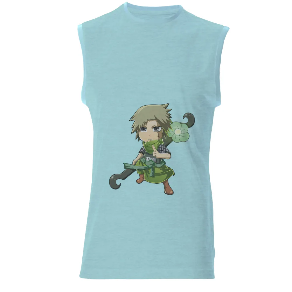 T-Shirts Pattern: Kaze's Journey - Anime Ninja with Green Outfit and Hammer|t shirt ninja roblox