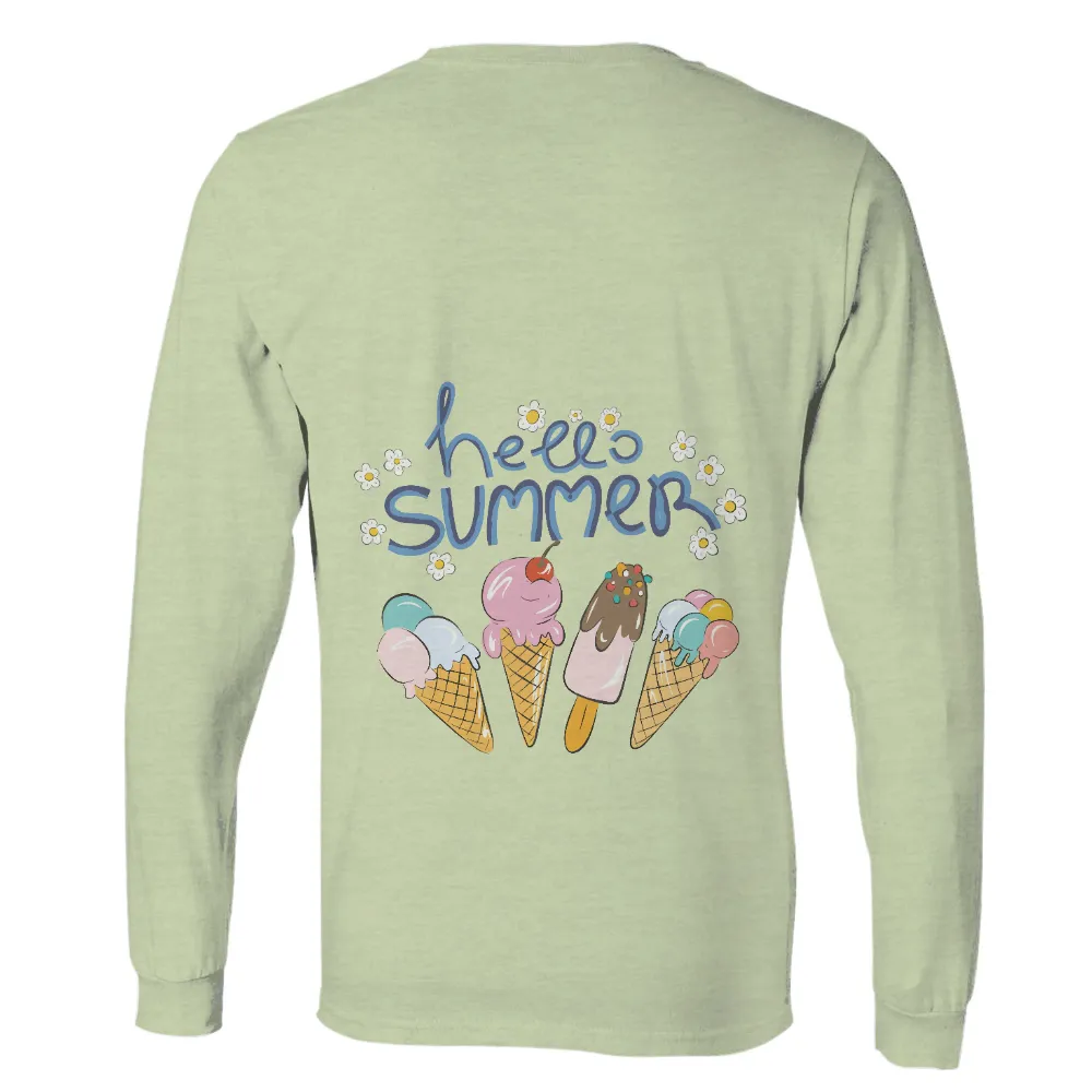 Tee Shirt Printing: Hello Summer Ice Cream Delight|summer blouse 2022