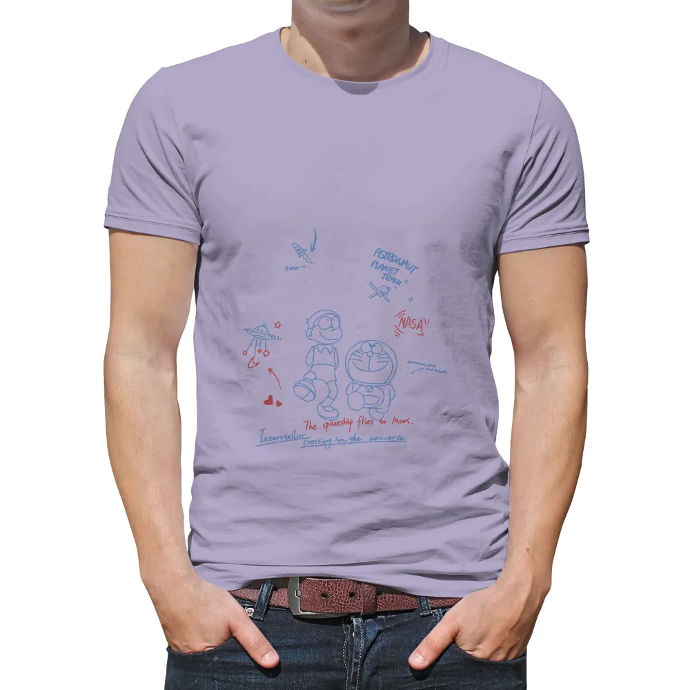 T-Shirt Printing: Explore the Universe with Nobita and Doraemon|space invaders t shirt ready player one