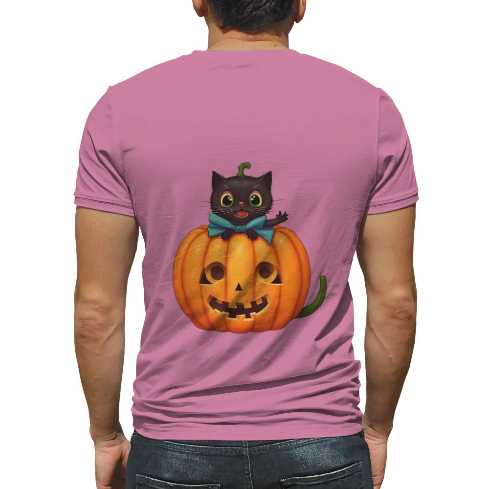 Tee Shirts Printed: Whimsical Black Cat Witch on Pumpkin|cute fourth of july t shirts