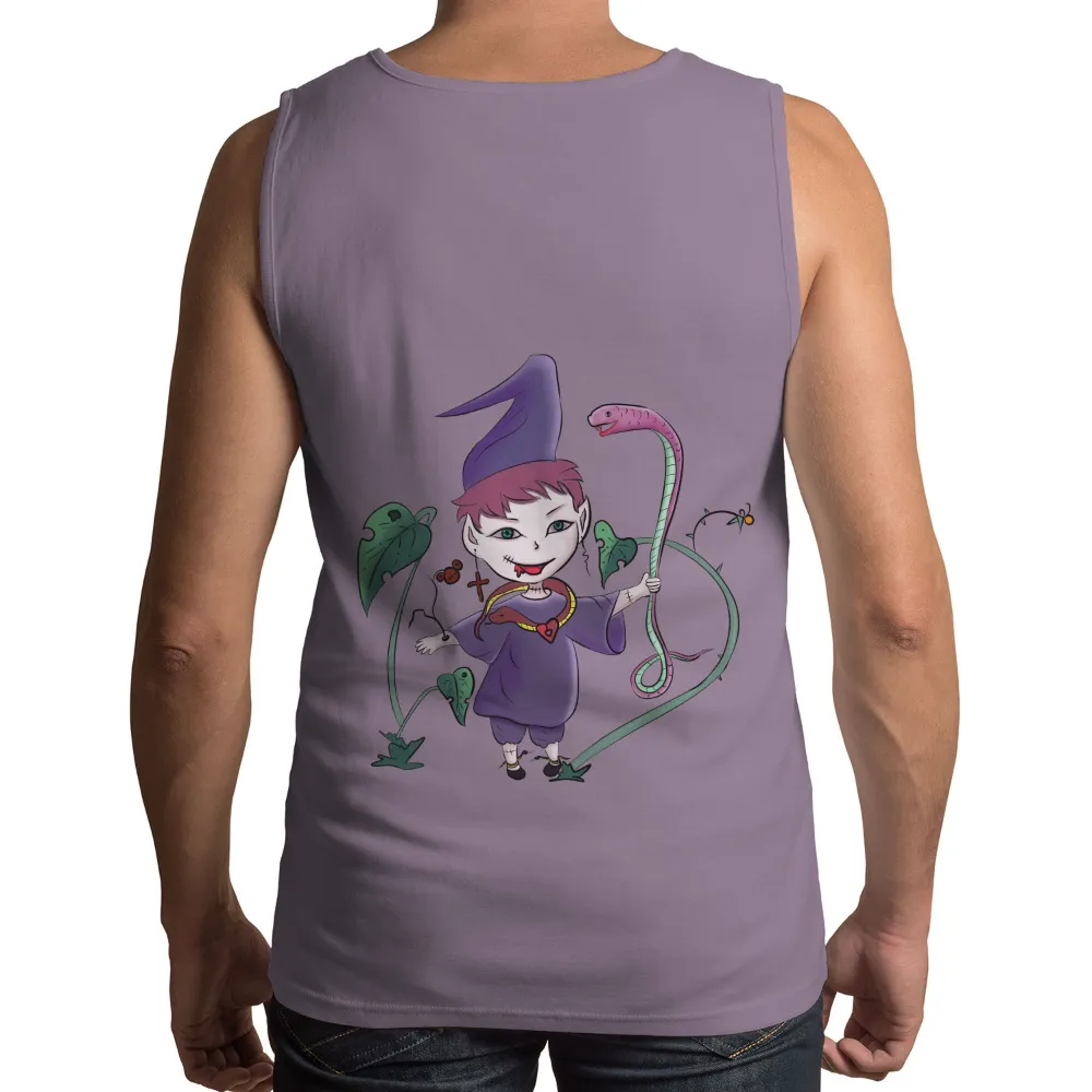 Customized Tee Shirts: Whimsical Witch Adventure with Serpent|tower of fantasy t shirt