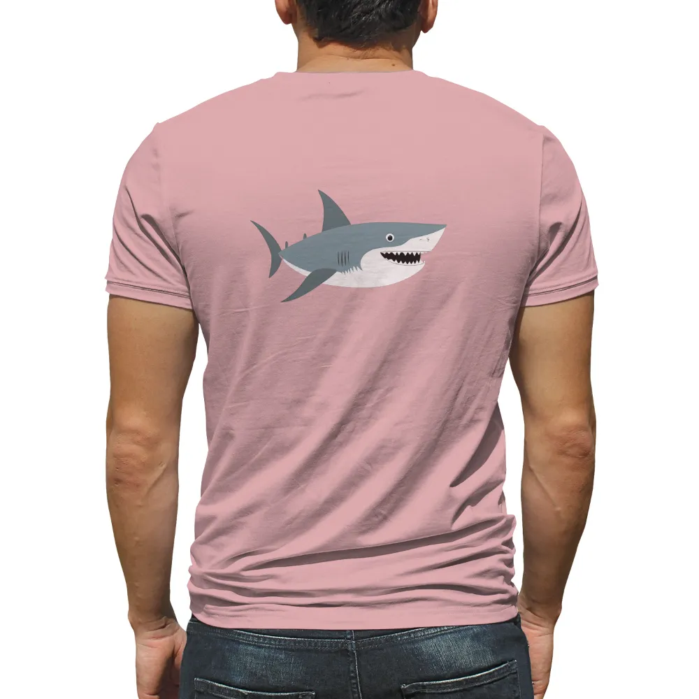 Customized Tee Shirts: Sammy the Friendly Shark - Artistic Ocean Adventure|bee friendly t shirt