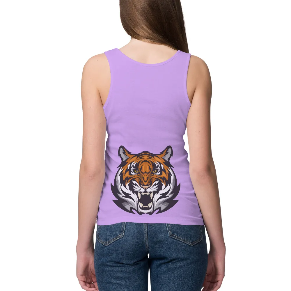 T-Shirts Design: Fierce Tiger - Strength and Courage|animal crossing tomato juice shirt