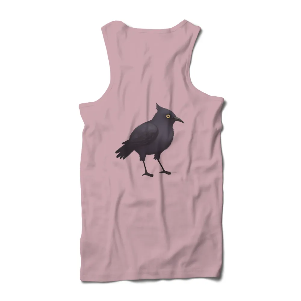 Customized Tee Shirts: Midnight Guardian - Artistic Crow Design|hanes sun protection shirts