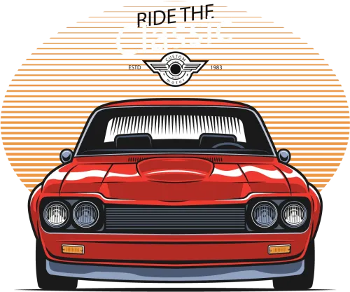 Graphic Tees: Ride Time Classic - Vintage Muscle Car Enthusiast