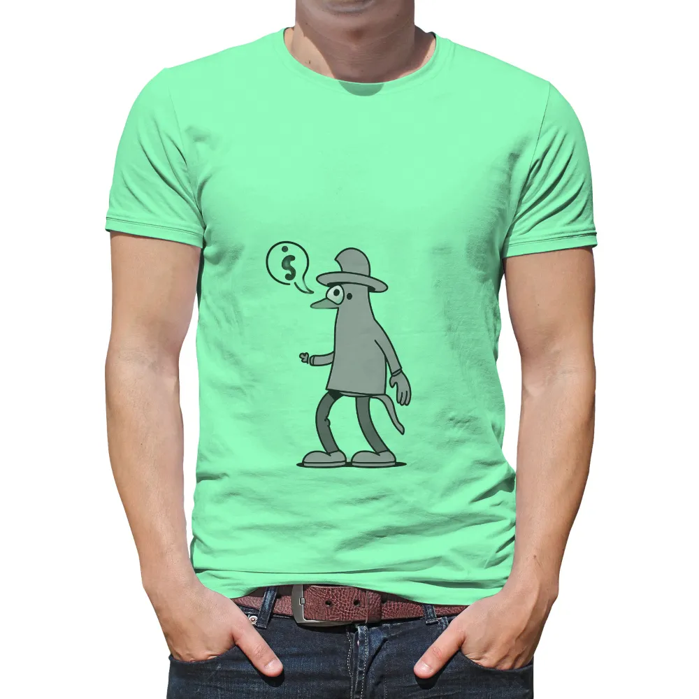 T-Shirts Custom: Whimsical Question Mark Detective - Mystery and Humor|neon riot nasa shirt