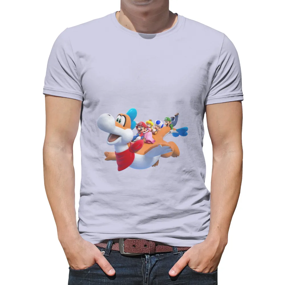 Customized Tee Shirts: Adventure with Mario and Friends|cena mario shirt