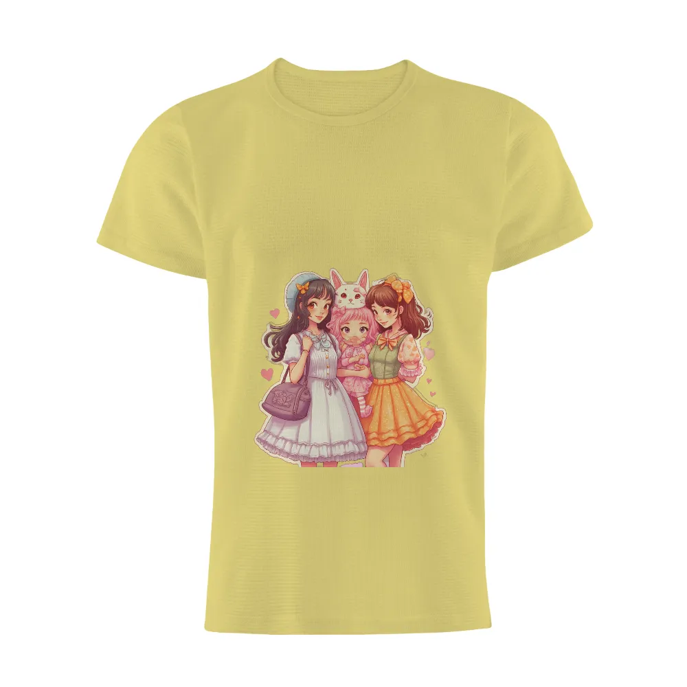 Charming Kawaii Friendship Designs in Pastel Colors and Adorable Patterns|on fire anime shirt