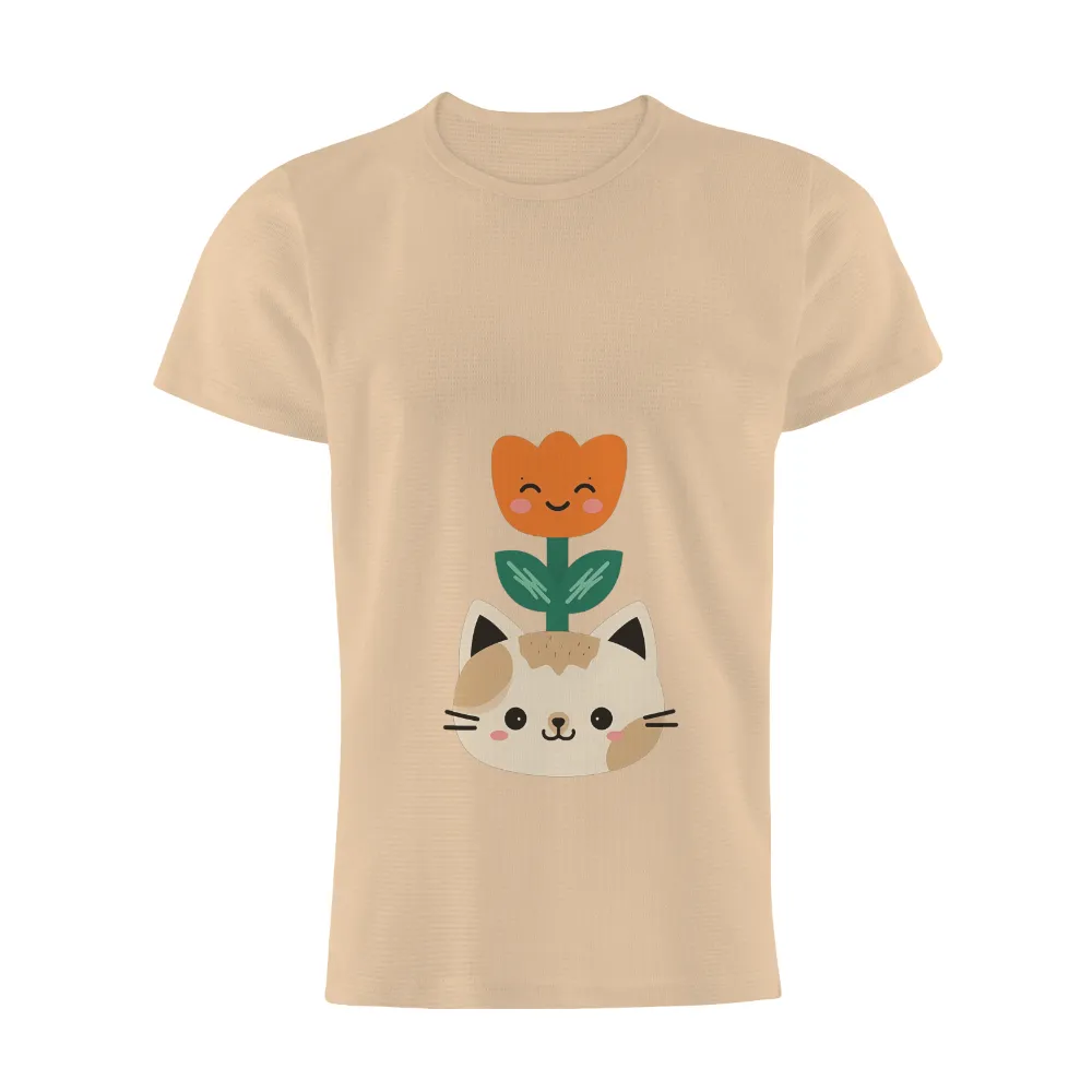 Shirts Graphic Tees: Cat and Flower - Pure Happiness and Companionship|savannah guthrie love t shirt