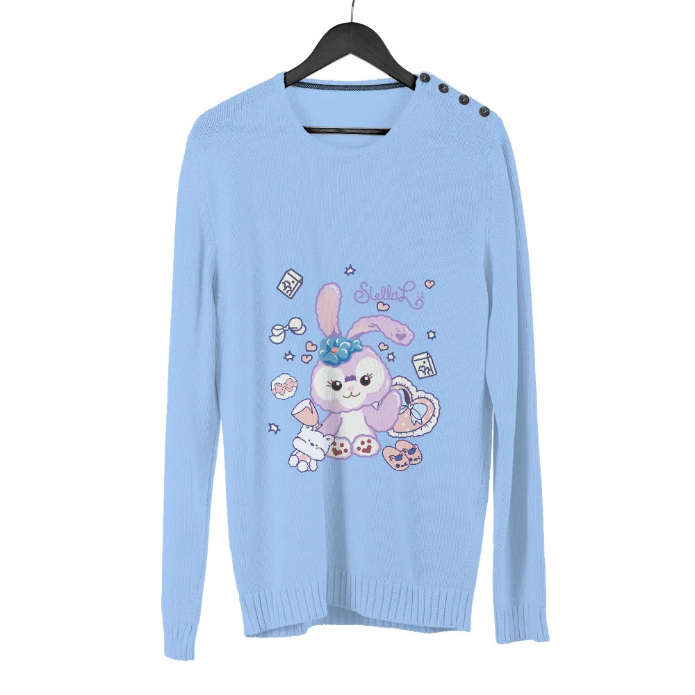 TShirt Printing: Stella the Bunny - Whimsical Charm|cute casual summer shirts