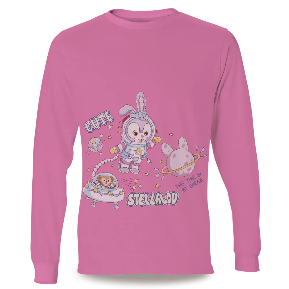 Graphic Tees: Space Adventure with Stella - Anime, Cute, Exploration|cute blue t shirt roblox