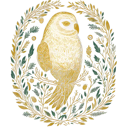 TShirt Design: Snowy Owl Wisdom in Nature