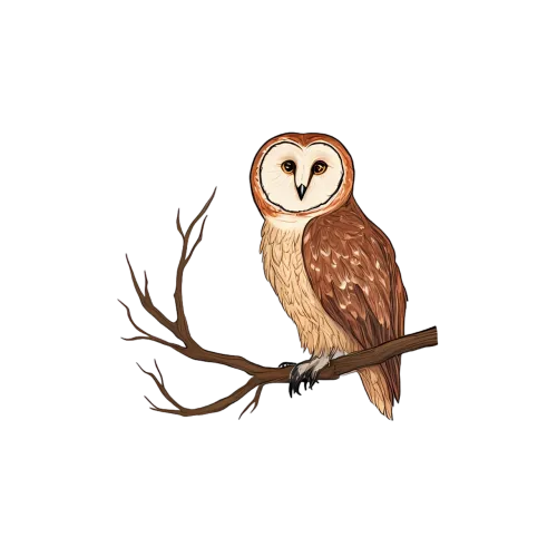 Graphic Tees: Eldric the Wise Owl - Artistic Nature Design