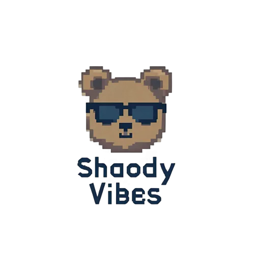 Custom T-Shirt Printing: Shaody Vibes - Pixel Art Bear with Sunglasses