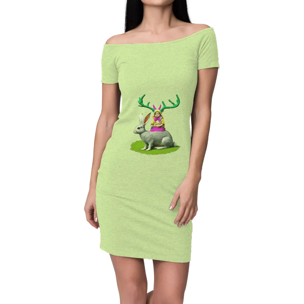 Custom T-Shirt Printing: Whimsical Rabbit Adventure|womens spring work shirts