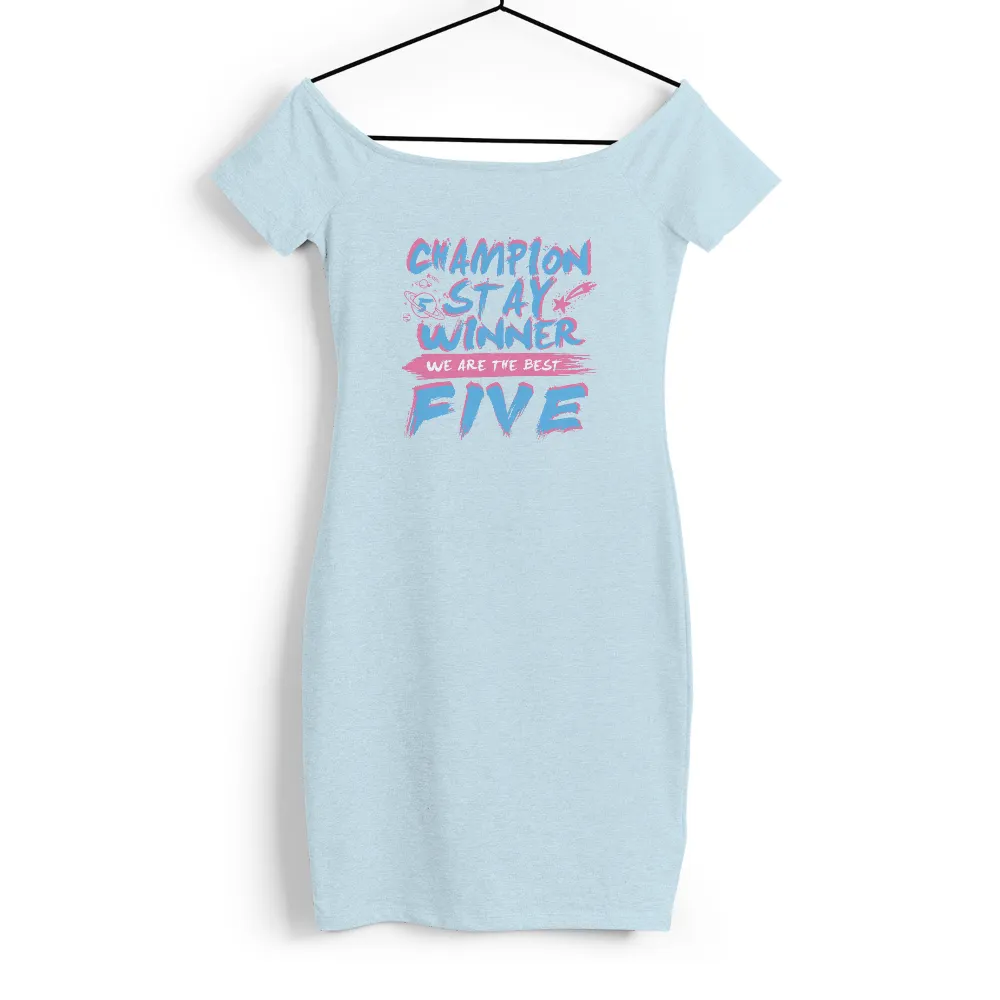 T-Shirts Design: Champion Stay Winner - We Are The Best Five|winner winner chicken dinner shirt