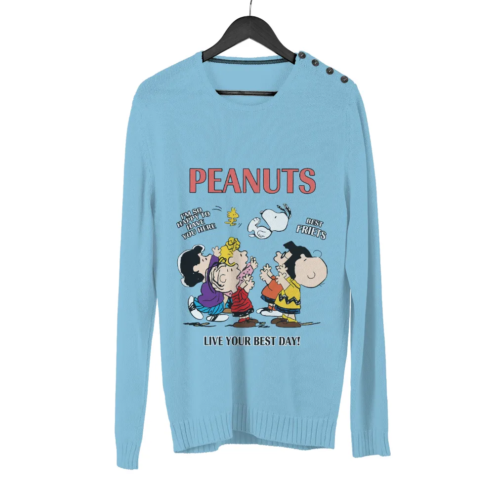 Custom T-Shirt Printing: Live Your Best Day with Peanuts Characters|i may not have friends in high places shirt